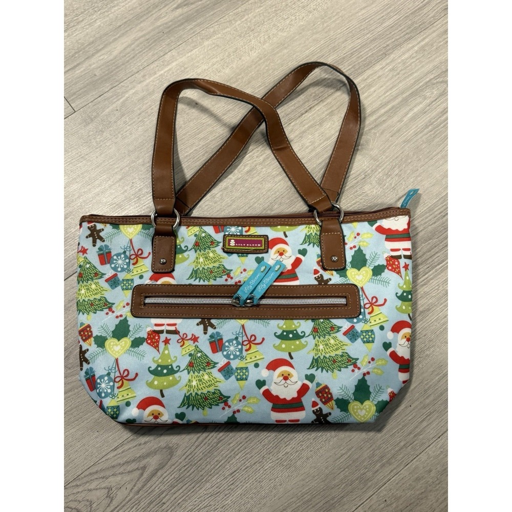 Lily Bloom Christmas Santa Shoulder Bag Purse - Picture 14 of 16